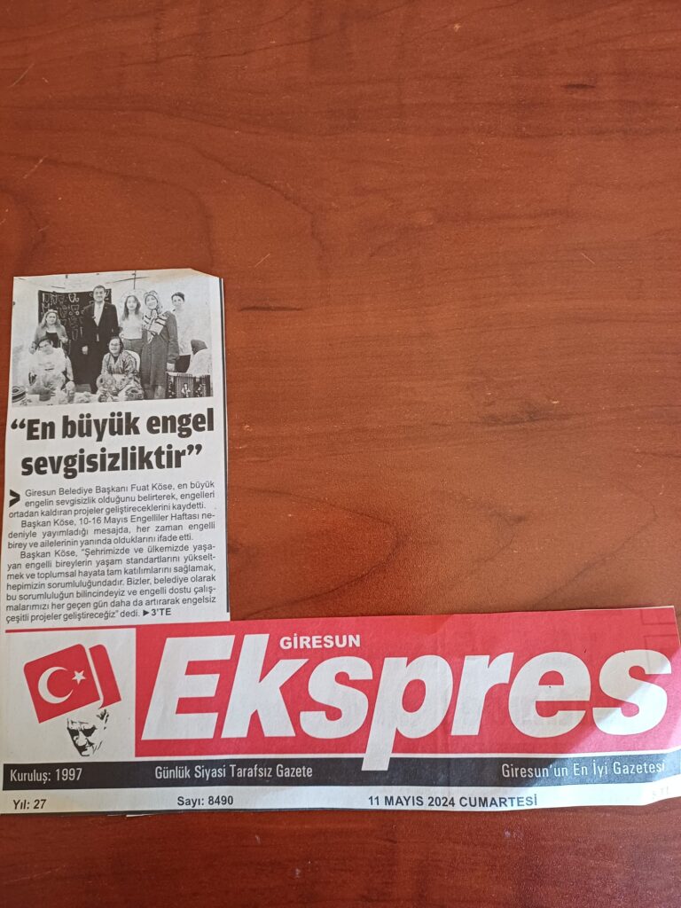 Giresun Belediye Başkanı Fuat Köse ve özel gereksinimli bireyler En büyük engel sevgisizliktir